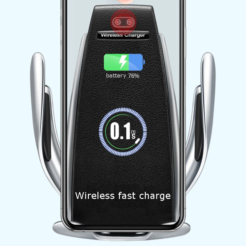 

Automatic Clamping Car Phone Holder Wireless Charging Car charger Holder stand Air Vent for iPhone Xs Samsung xiaomi Fast Charge