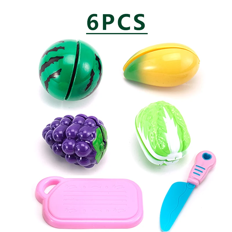 10 шт. резка фрукты овощи ролевые игры дети ребенок развивающие игрушки подарок - Цвет: 6 pcs A