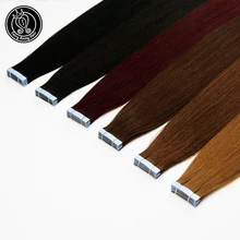 Сказочные волосы remy, 2,0 г/шт., 18 дюймов, натуральные человеческие волосы Remy на ленте для наращивания, прямые волосы Remy, силиконовый, невидимый, искусственная кожа для наращивания