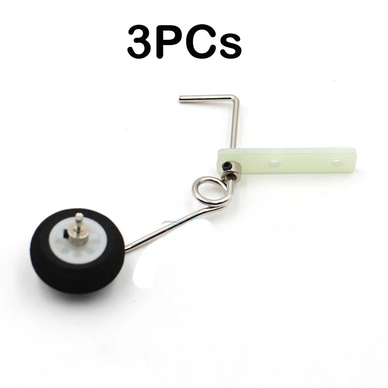 

3PCs RC Electric/Gasoline 15E30E Aircraft Steering Tail Wheel Landing Gear With 25mm Wheel Set For 40 -52 Class RC Airplane Part