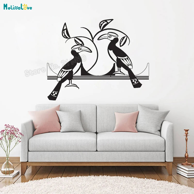 Cool Animal Wall Sticker Tropical Birds Decals Vinyl Home Decor For