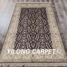 YILONG 5'x8' синий Восточный ручной работы Турция турецкий Шелковый Пак персидские ковры(LH454B5x8