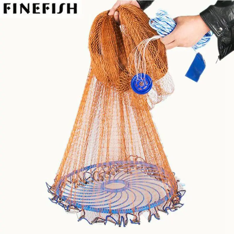 Finefish with frisbee USA cast nets easy to hand throw catch fishing