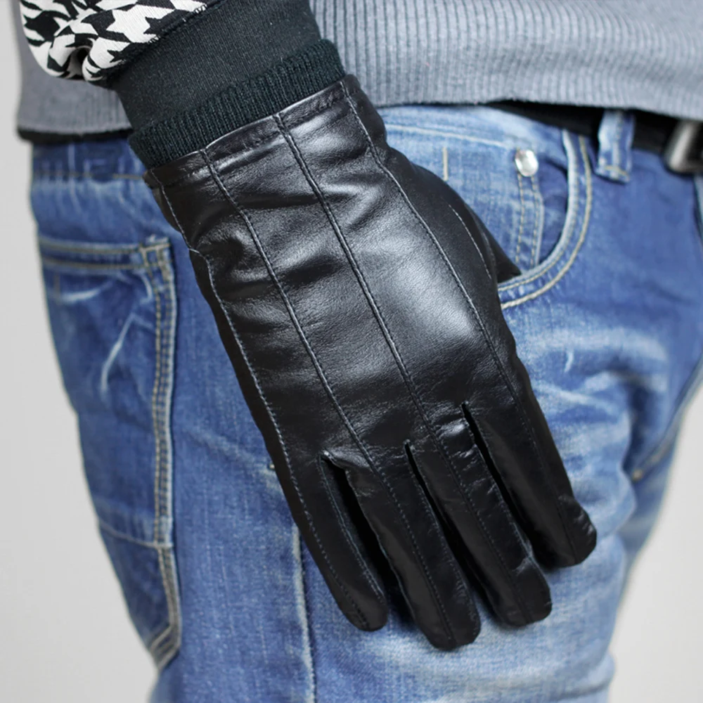 2016 autumn Winter Fashion Driving men male gentlemen warm sheepskin