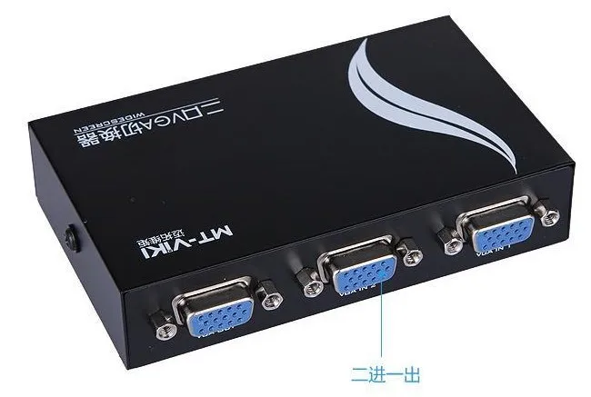 Двухпортовый монитор VGA проектор с общим доступом 2 шт. на 1 переключатель