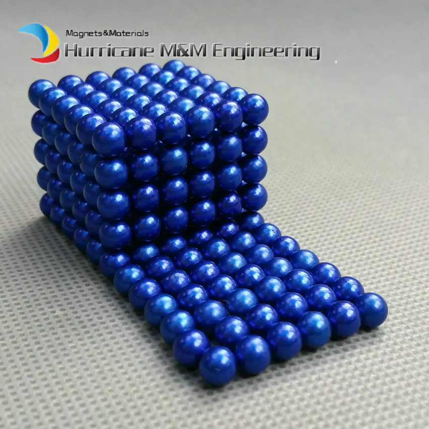 

5 sets NdFeB Magnet Balls 5 mm Diameter Blue Color Strong Neodymium Sphere D5 ball Permanent Rare Earth Magnets in Gift Box
