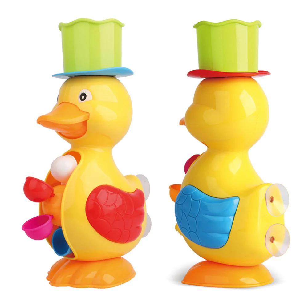 

Kids Shower Bath Toys Cute Yellow Duck Waterwheel Toys Baby Faucet Bathing Water Spray Tool Dabbling Toy Dropshipping