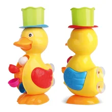 Kids Shower Bath Toys Cute Yellow Duck Waterwheel Toys Baby Faucet Bathing Water Spray Tool Dabbling Toy Dropshipping kids shower bath toys cute duck waterwheel dolphin baby faucet water spraying wheel type dabbling sunflower crab children gift