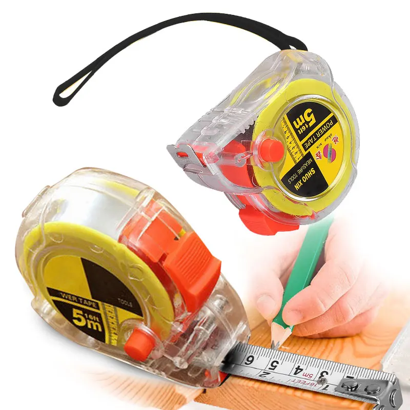 

500CM Steel Tape Measure Plastic Shell Woodworking Retractable Home Supplies