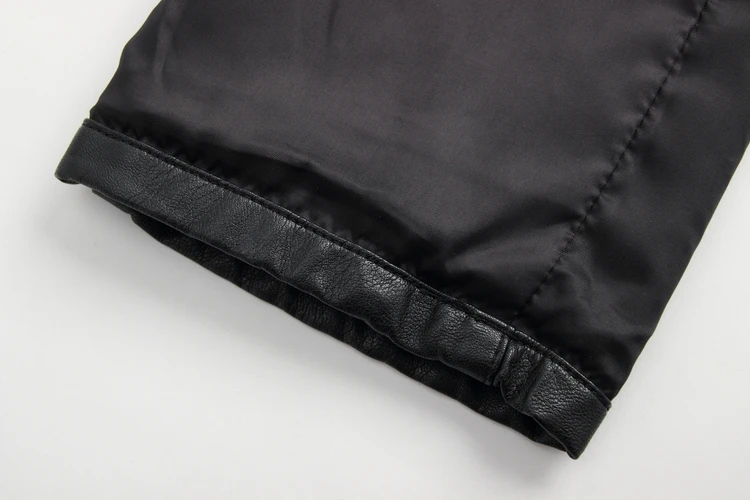 PU Leather Men's stylish Riding Jeans Biker slim pants 10