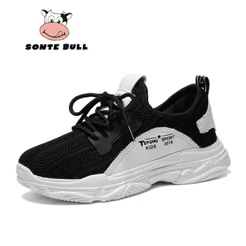 

Fashion Winter Casual Big Boys Shoes Kids Breathable Mesh Light Sport Children Shoes Outdoor Girls Running Shoes Flat Sneakers