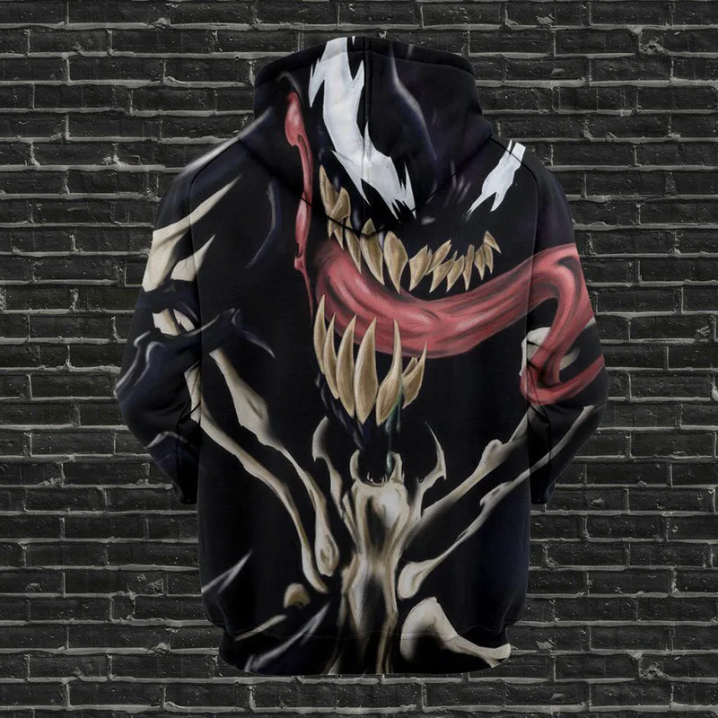 Fans Wear Venom Cosplay Men Hoodie 2018 Long Sleeve Sweatshirt Costume for Marvel Movie Fans Halloween Cosplay Fans Wear Venom Cosplay Men Hoodie 2018 Long Sleeve Sweatshirt Costume for Marvel Movie Fans Halloween Cosplay