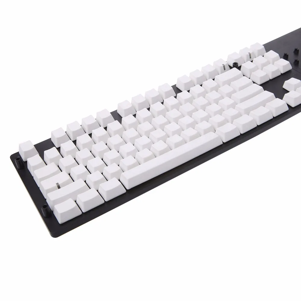 Белый 87Key Keycap Универсальный PBT ключ колпачки набор пустой без печати DIY для Cherry MX Переключатель Клавиатуры колпачки для ключей