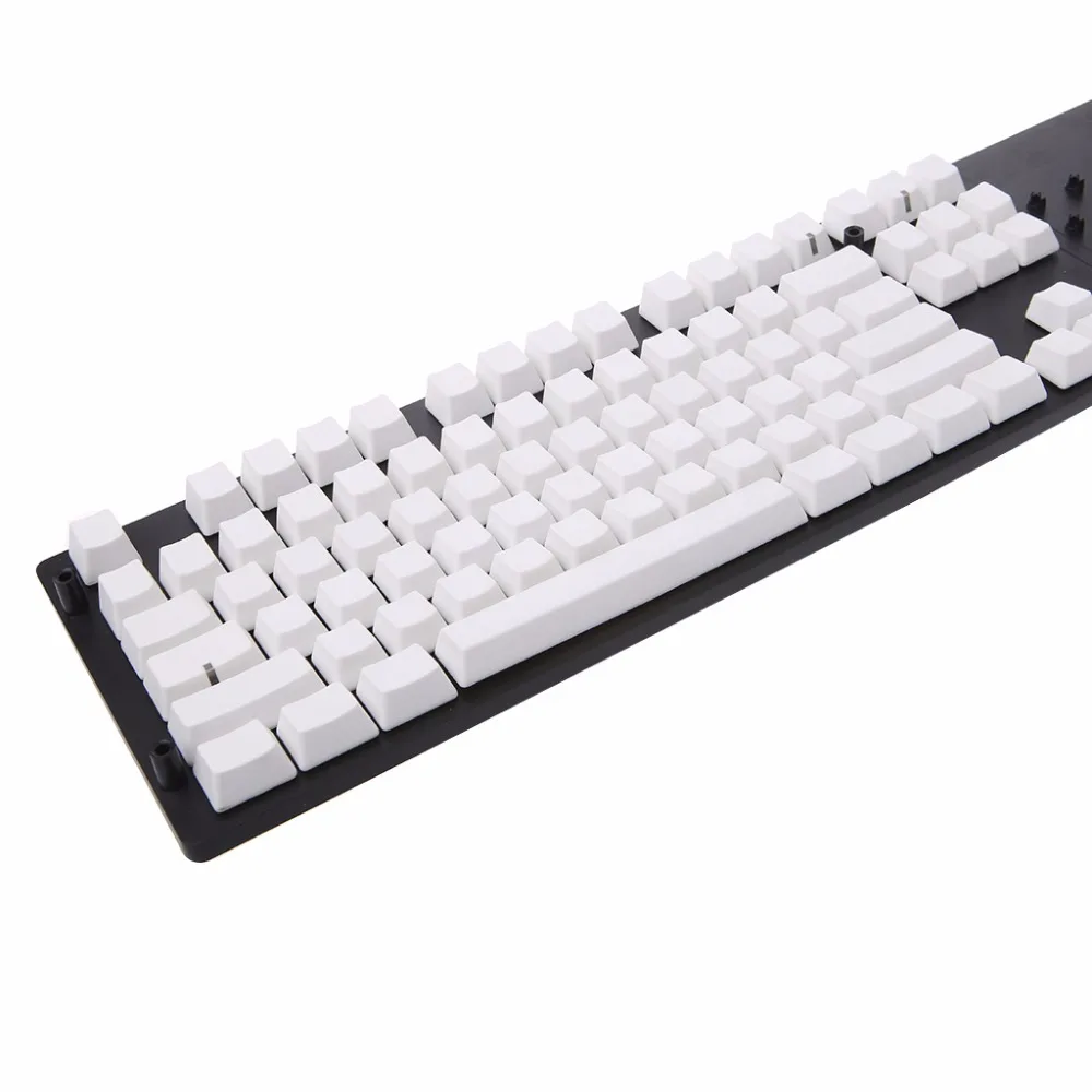 Белый 87Key Keycap Универсальный PBT ключ колпачки набор пустой без печати DIY для Cherry MX