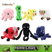 21 Style Minecraft Plush font b Toys b font Minecraft Creeper Enderman Wolf Steve Zombie Spider
