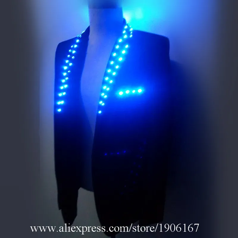 2018 new light suits, luminous, fluorescent clothing, bar birthday party jacket, men's clothing1