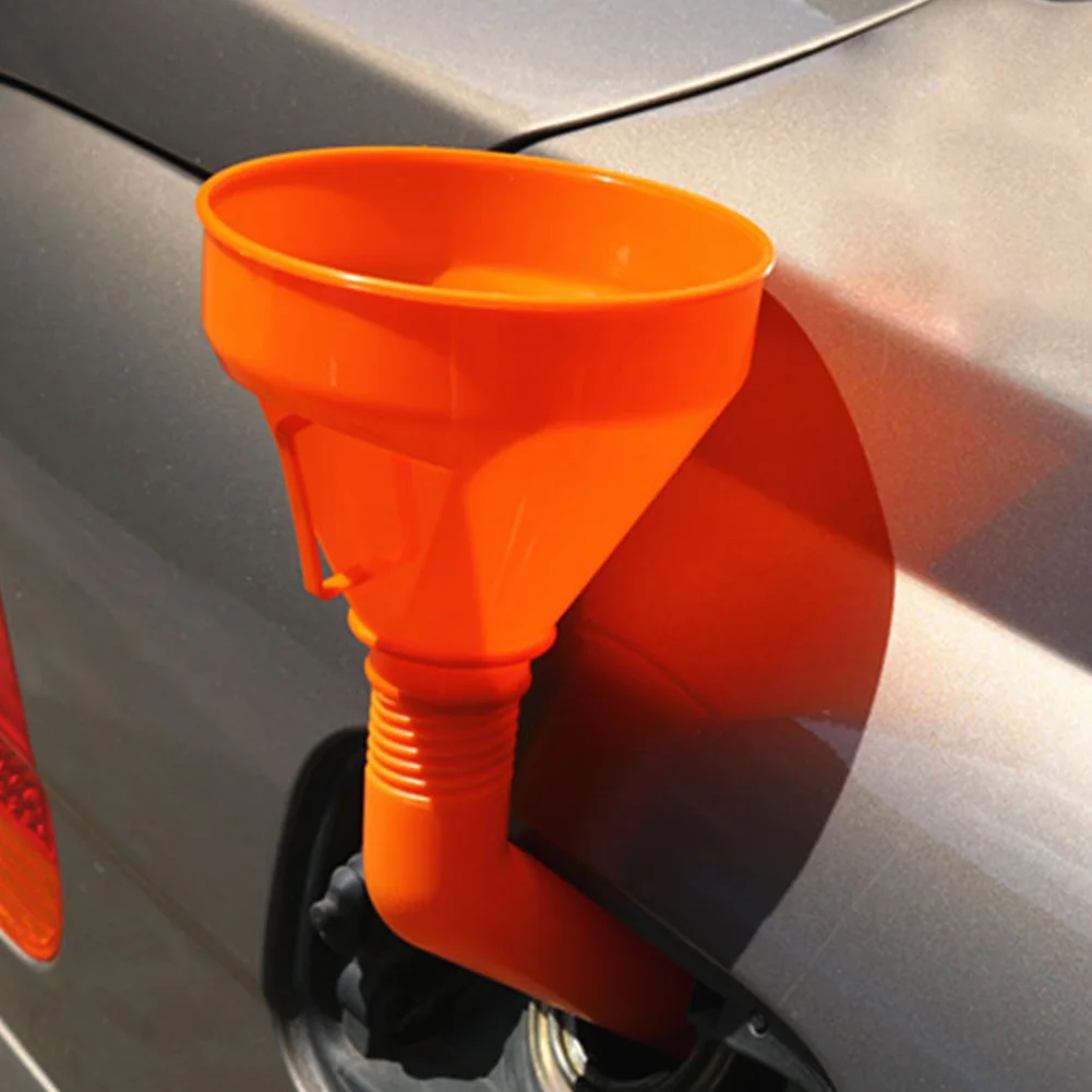 

Flexible Tube Mesh Filter Tools Fuel Funnel Spout Durable Water Accessories Oil Orange Universal Car Can Detachable