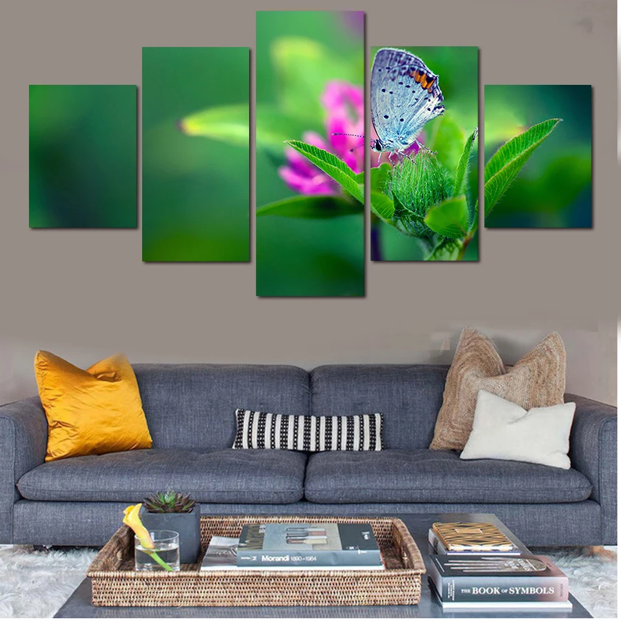 5 Panel Green Plants Canvas Wall Art Decor Painting Wall Picture Canvas