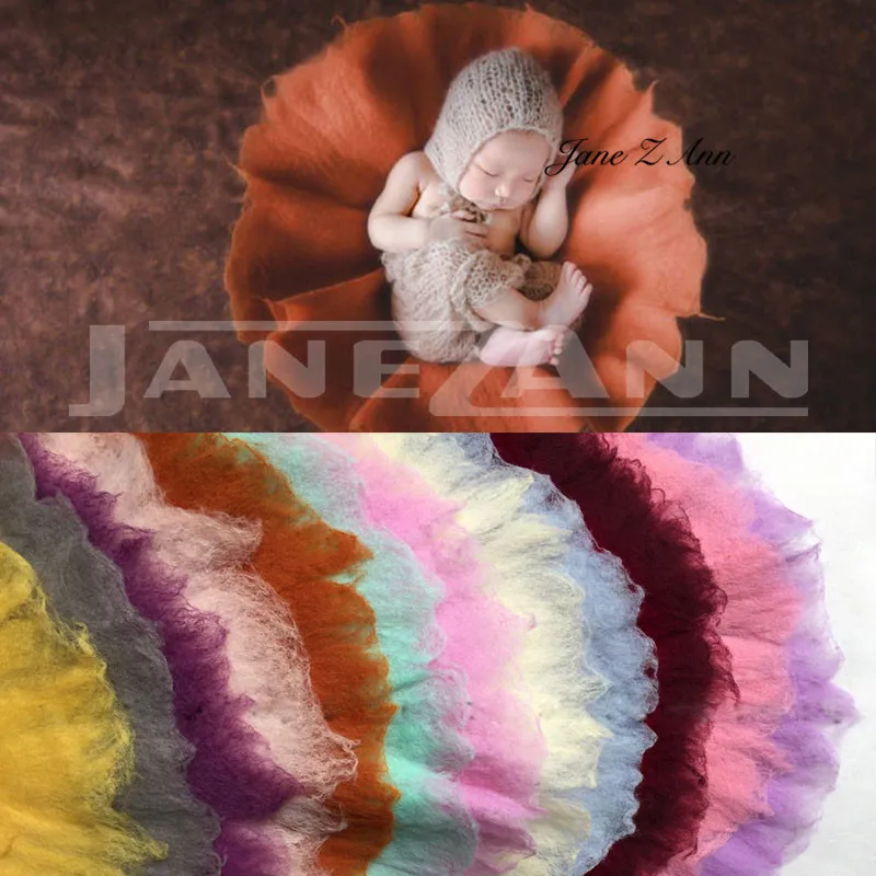 

Jane Z Ann Newborn photography props baby photography mats background blanket round wool sheets photoshoot studio accessories