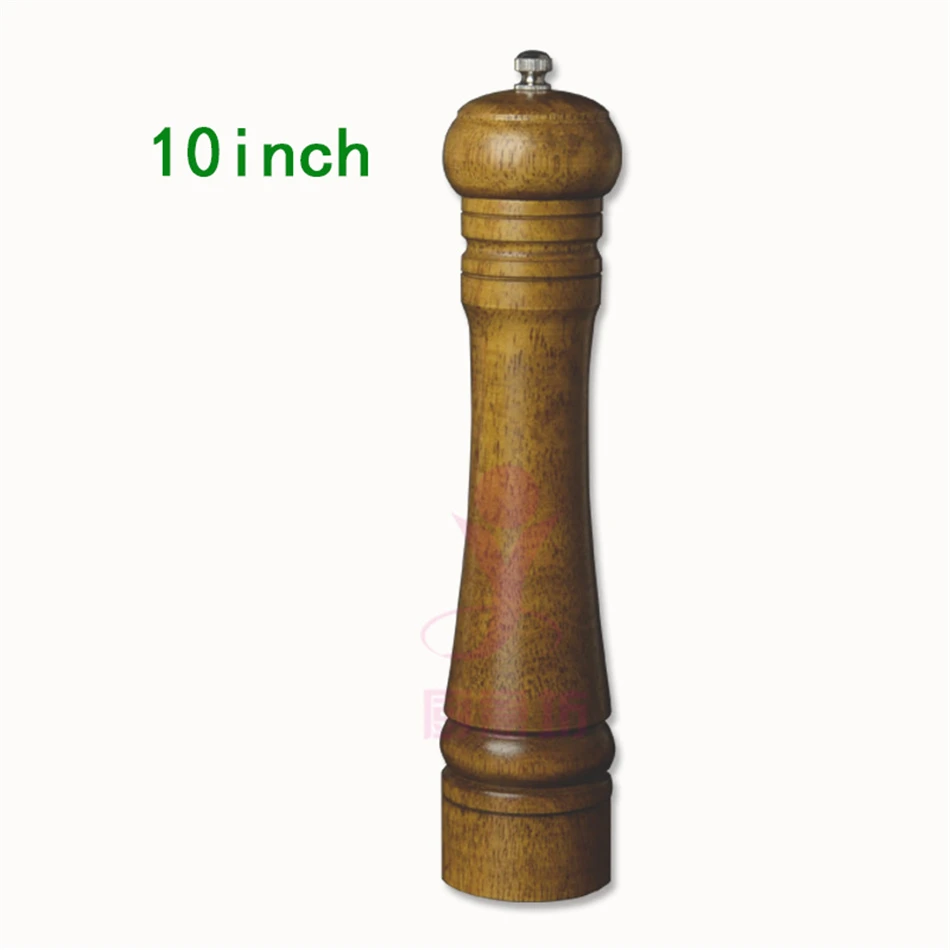 Manual Wooden Cruet Pepper Mill Condiment Kitchen Oak Grinder 5 8 10 Inch Pepper Grinder Spice Milling Machine