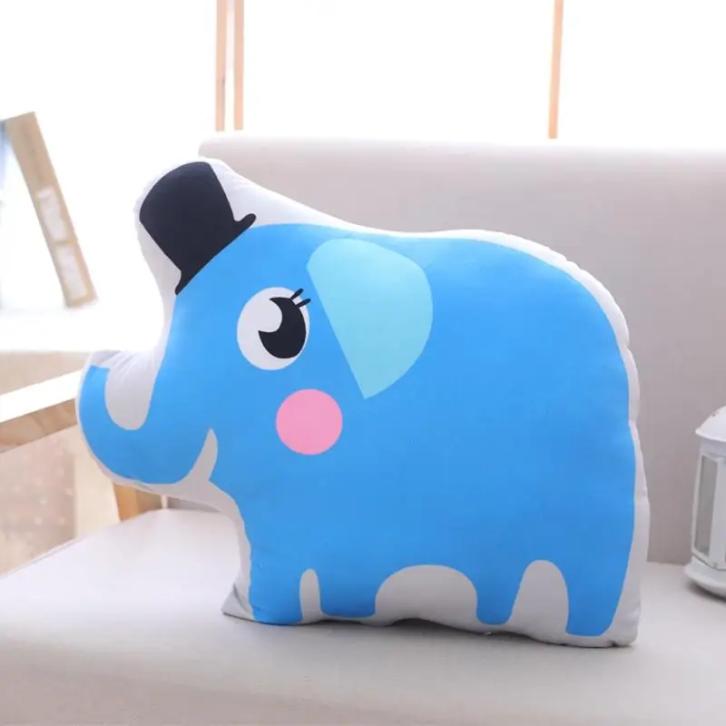 On sale new Cute Animals Soft Plush Pillow Cartoon Giraffe Elephant Alpaca Toys for Kids Sleeping Pillow Sofa Cushion Room Decor - Цвет: 2