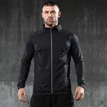 Весенне-осенние мужские повседневные спортивные куртки, эластичные быстросохнущие ветровки для бега, бега, фитнеса, тренажерного зала, тренировочное пальто, светоотражающее