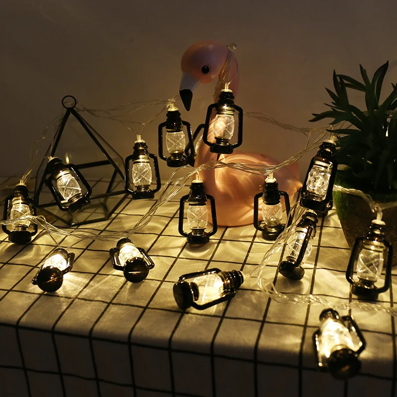 SVELTA 20Bulbs Retro Garland LED Lantern String Lights Gerlyanda Battery Powered Fairy Lights Holiday Party Outdoor Decoration SVELTA 20Bulbs Retro Garland LED Lantern String Lights Gerlyanda Battery Powered Fairy Lights Holiday Party Outdoor Decoration