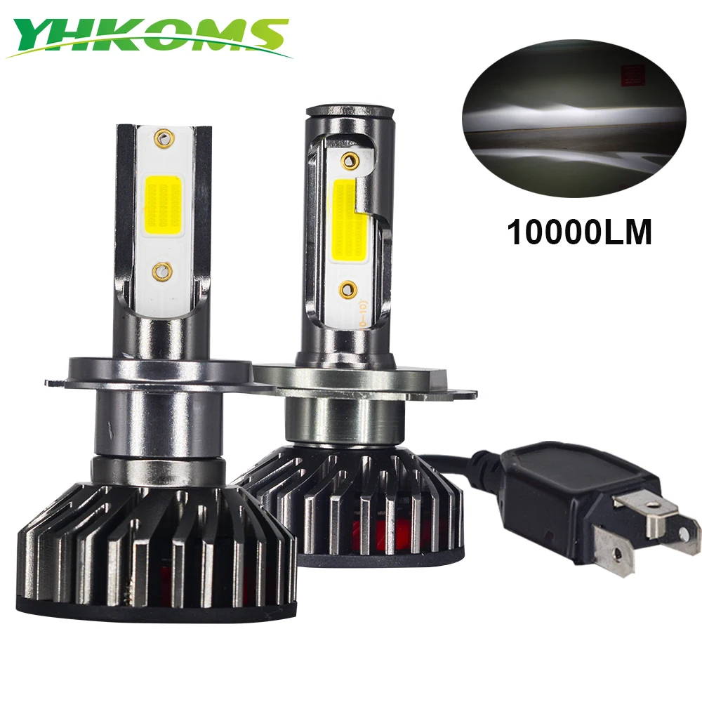 

YHKOMS Mini Size H7 LED H4 LED Bulb H1 H8 H9 H11 9005 HB3 9006 HB4 3000K 4300K 5000K 6500K 8000K Car Headlamp 80W 10000LM 12V