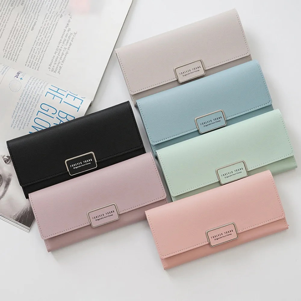 fashion Wallet long Zipper Multi Card Position Leather Coin Purse women Card Holder Leather wallet women casual wallet