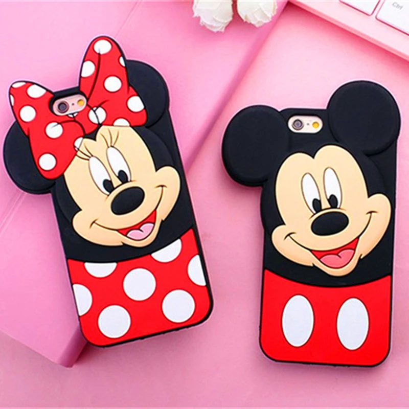 Cute Cartoon Mickey Minnie Mouse Soft Silicone Phone Case