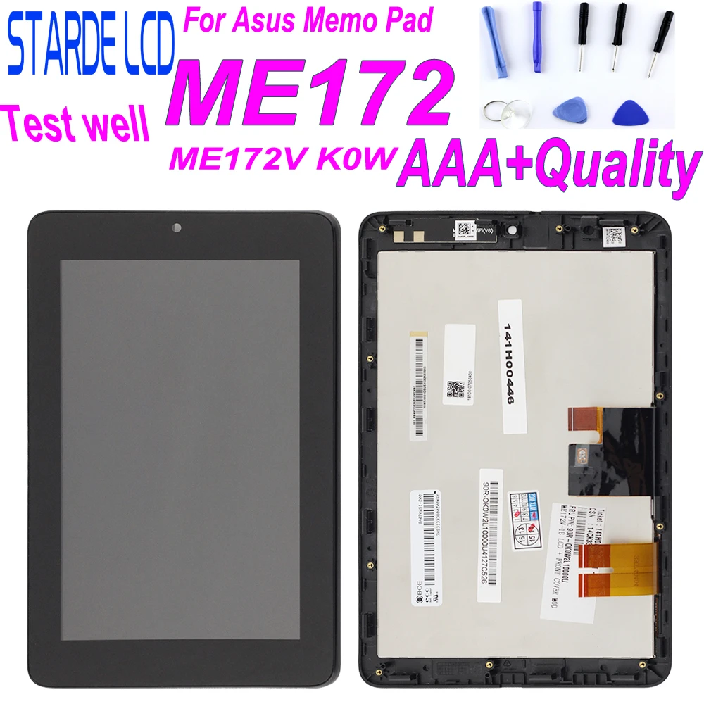 " для Asus MeMO Pad ME172V ME172 K0W ЖК-дисплей сенсорный экран панель стекло дигитайзер сборка с рамкой Замена