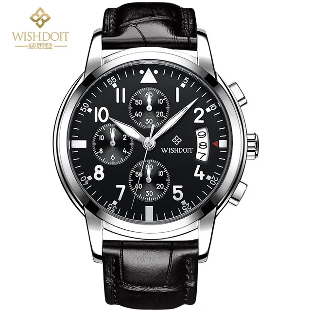 

2018 WISHDOIT Mens Watches Hot Luxury Brand Quartz Watch Men Casual Leather Hondinky Clock Man Relogio Masculino Zegarek Meski