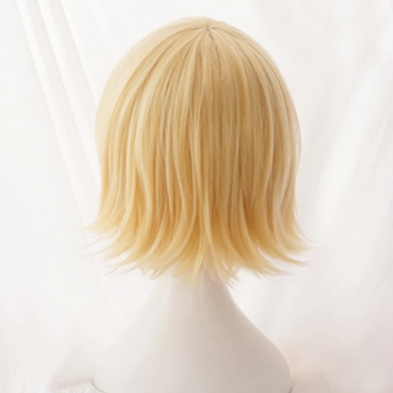 Vocaloid Kagamine Rin/Kagamine Len короткие светлые термостойкие волосы косплей костюм парик+ трек+ парик шапка