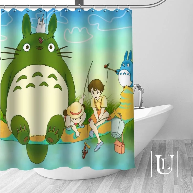 Большая распродажа новинка Современная душевая занавеска My Neighbor Totoro с крючками