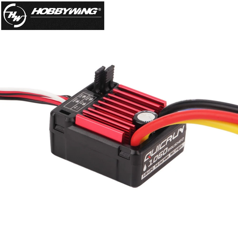 1pcs Original HobbyWing QuicRun 1060 60A Brushed Electronic Speed Controller ESC For 1:10 RC Car Waterproof