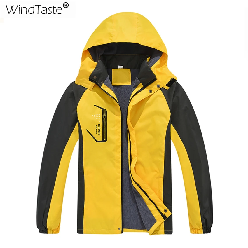 WindTaste мужской осенний спортивный теплый флис для походов куртка шляпа съемный