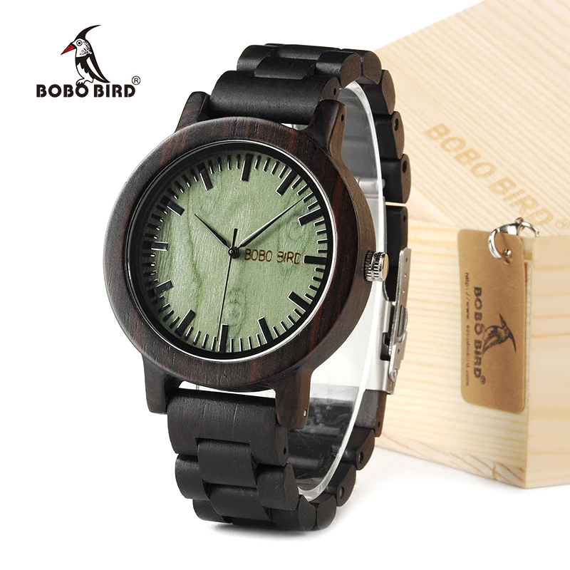 BOBO BIRD M04 Wooden Men Watch Analog Quartz Movement Lightweight Vintage Wooden Watch With Gift Box