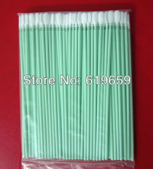 100 pcs Long Handle Knitted polyester cleaning swab for cleaning