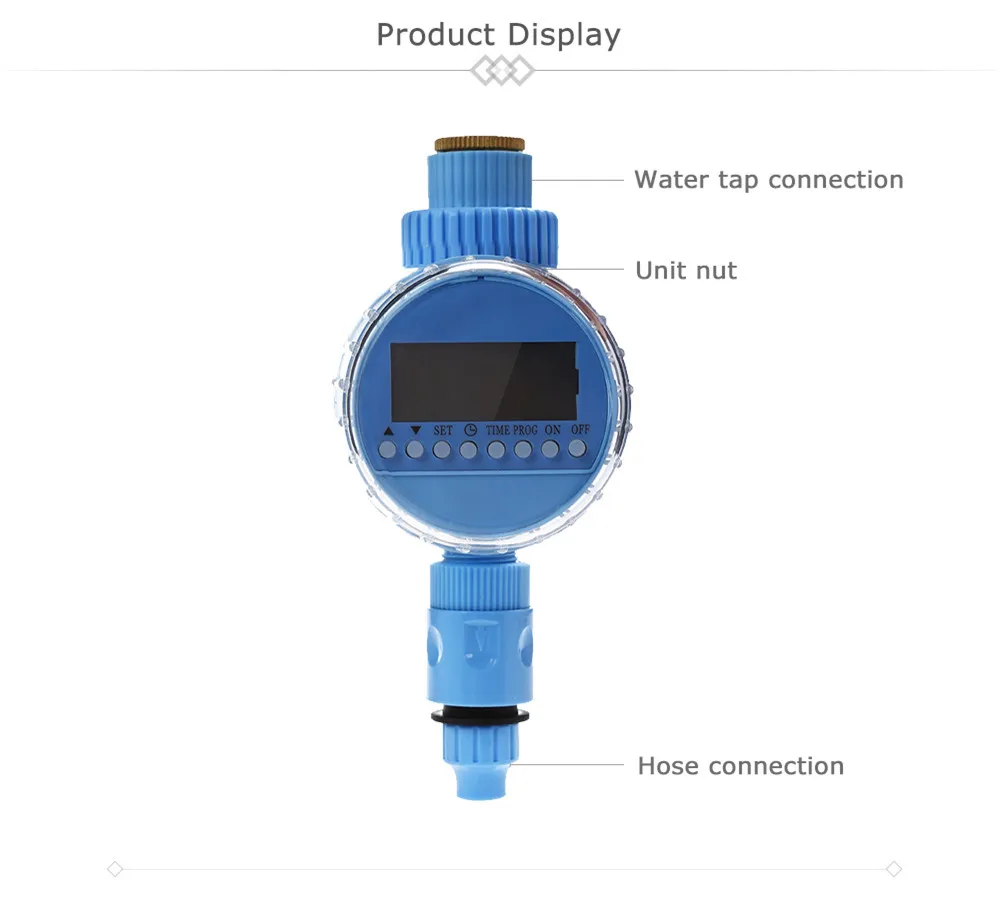 Automatic Electronic Garden Water Timer LCD Display Solenoid Valve Irrigation Timer Sprinkler Controller Watering System14