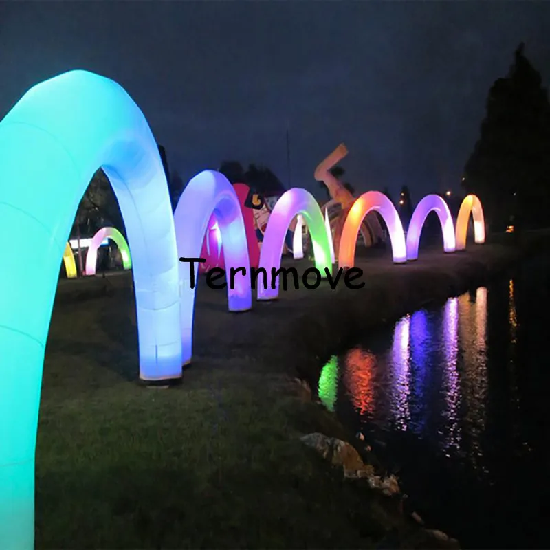white Inflatable arch with led lighting1