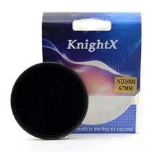 KnightX ND1000 ND Камера фильтр объектива для canon nikon Фото аксессуары для зеркальных фотоаппаратов комплект светлый фон для фотосъемки комплект цветная фотография комплект покрытый 18-135