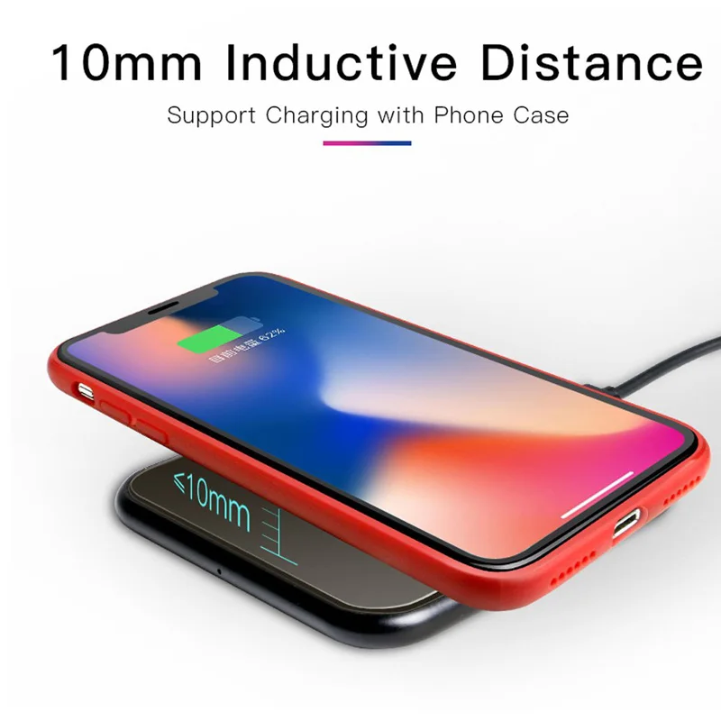 SIKAI 10 Вт Qi Беспроводной Зарядное устройство для iPhone X 8 samsung Note S8 плюс S7 S6 край