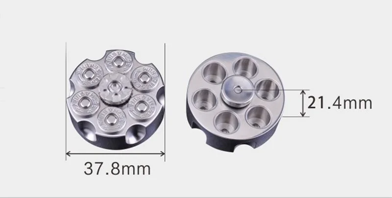 1 шт., нержавеющая сталь, форма револьвера, гироскоп, латунь, пуля, форма для взрослых, металлическая игрушка на палец, гироскоп, креативный подарок