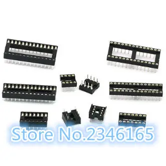 

10pcs/lot DIP socket IC socket chip base directly into the base 6pin 8pin 14pin 16pin 18pin 20pin 24pin 28pin Sockets soket