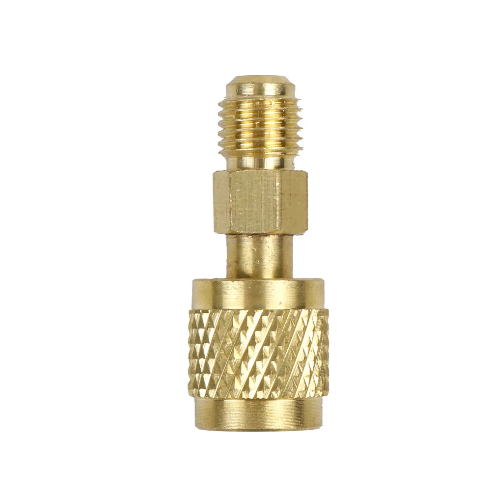 

R410 Brass Adapter 1/4" Male to 5/16" Female Charging Hose to Pump High Quality