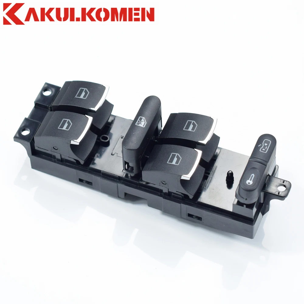 

3BD959857 3BD 959 857 Chrome Power Window Master Switch Button For VW Jetta Golf GTI Passat Bora Audi A3 S3 A6 S6 RS6 Seat Toled