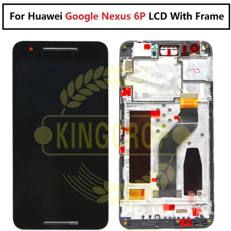 

Huawei Google NEXUS 6P LCD Display Touch Screen Digitizer Panel Assembly With Frame Replacement For 5.7" Huawei Nexus 6p LCD