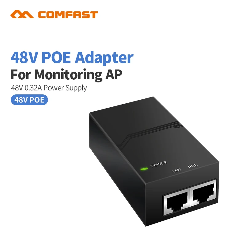 Бесплатная доставка 48 V 0.32A адаптер питания импульсный источник v Comfast POE сетевой