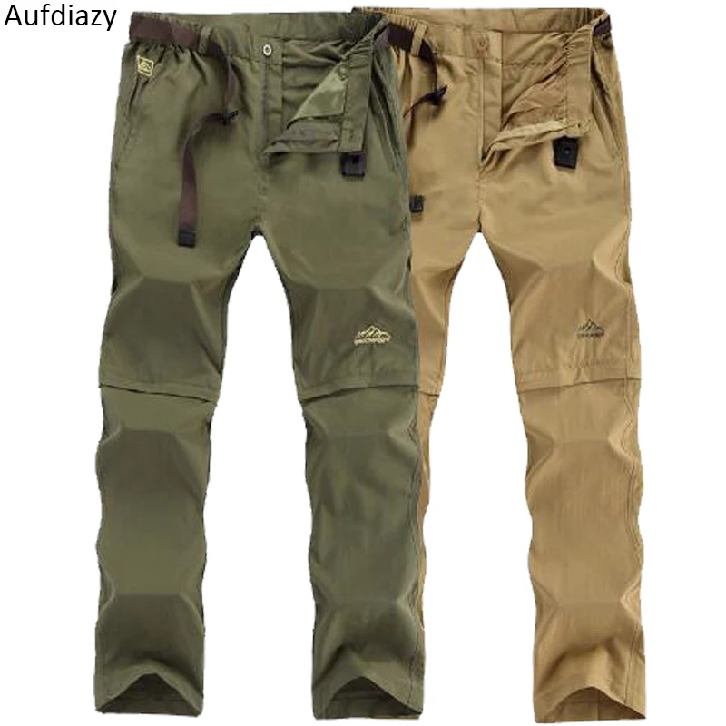 

Aufdiazy 6XL Men's Removable Camping Hiking Pants Men Male Summer Outdoor Sport Trousers Trekking Cycling Climbing Shorts JM047