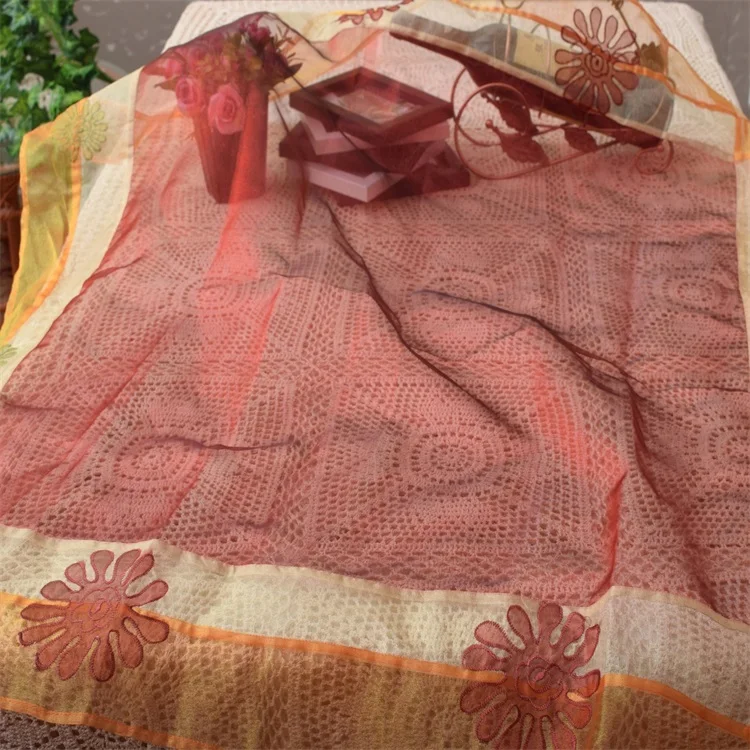 الحديثة الدانتيل التطريز سماط شفافة مربع المطبخ الشاي مفرش طاولة غطاء منشفة تحديد الموقع لعيد الميلاد الزفاف ديكور